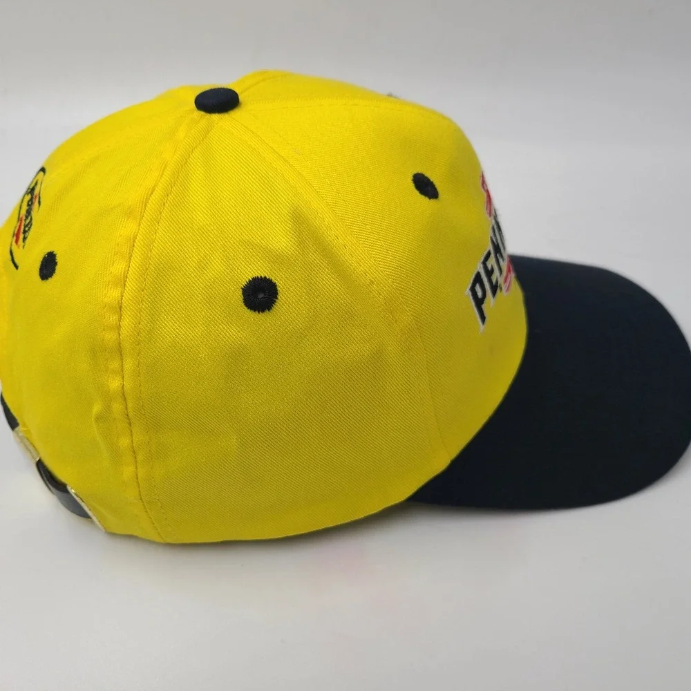 Vintage Pennzoil Racing‎ Hat Strapback K-Products Yellow Black NASCAR Cars Men